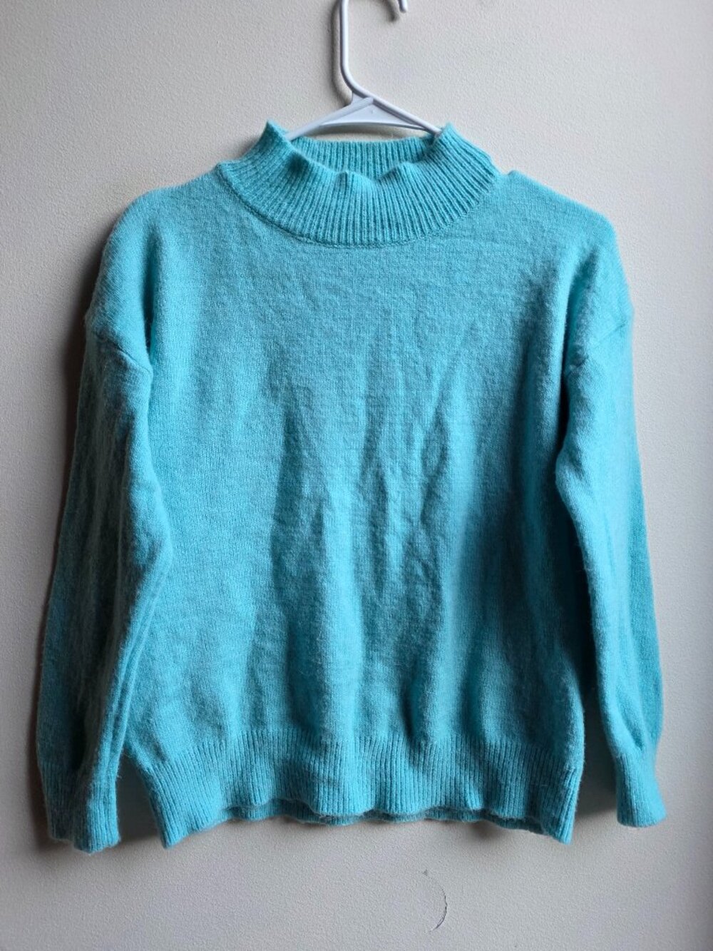 SHEIN Baby Blue Mock Neck Sweater Size Small